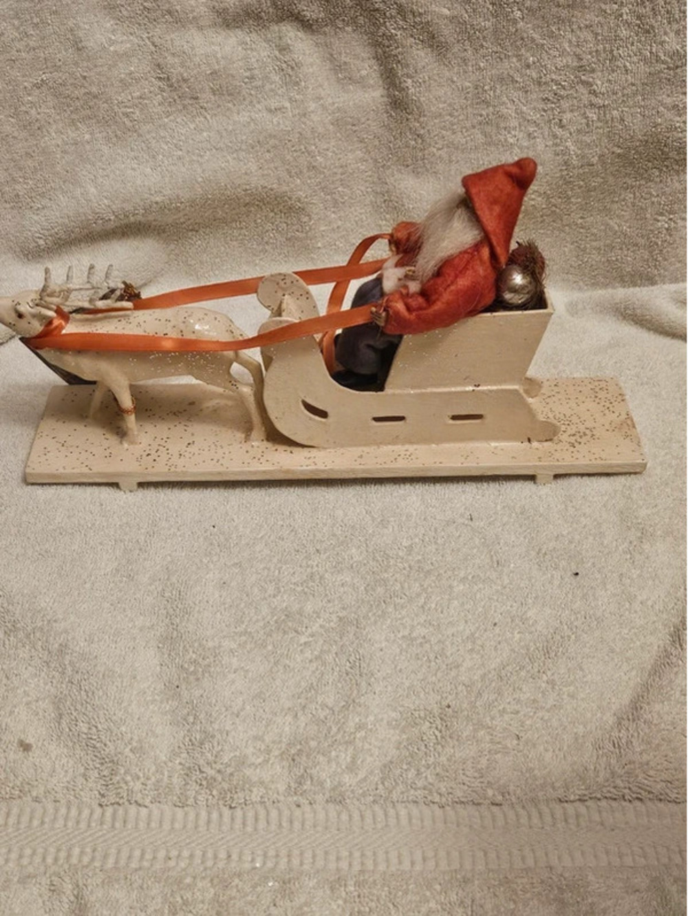 Bethany Lowe Hobgoblin Christmas Santa Reindeer Sleigh Vintage Style 11"